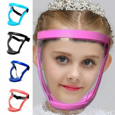 Kids Anti-fog Full Face Shield Protective Head Cover Transparent Safety Mask NEW