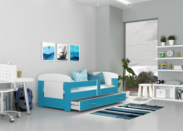 Kinderbett FIFI Bett mit Matratze und Schubladen 80x140cm Jugendbett Kinder NEU