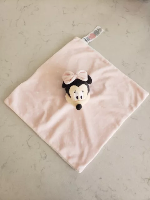 Primark Disney Minnie Mouse Pink White Spots Baby Comforter Blanket Soft Toys