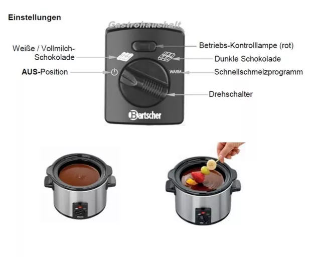 Schokoladenwärmer Schokoladewärmer Elektrisch Schoko Kuvertüre Wärmen Schmelzen 2