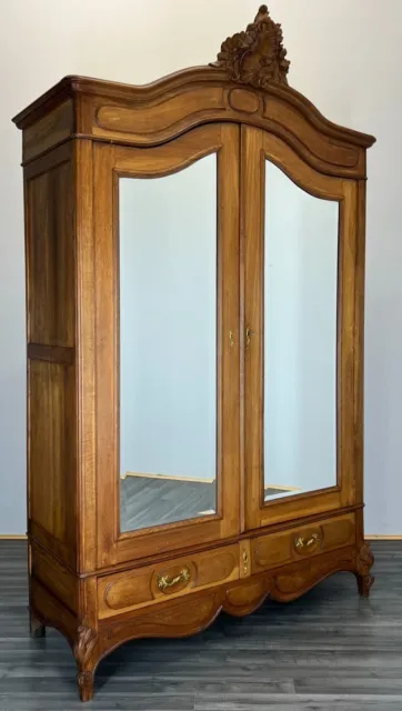 Impressive Antique French Armoire Wardrobe with mirrors (LOT 2576)