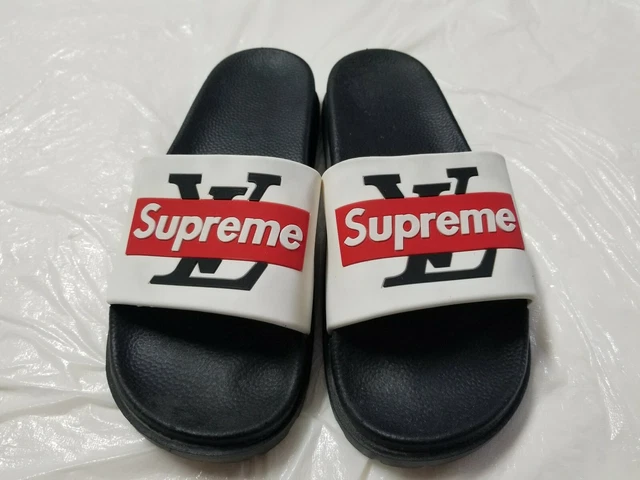 LOUIS VUITTON COLLABORATION X Supreme Slides Authentic and Rare