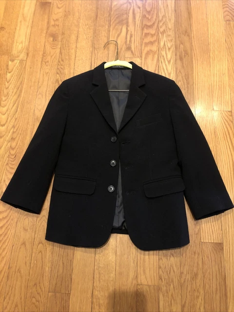 Calvin Klein Boys' Stretch Blazer Sport Suit Jacket, Black, Size 8, 3 Buttons
