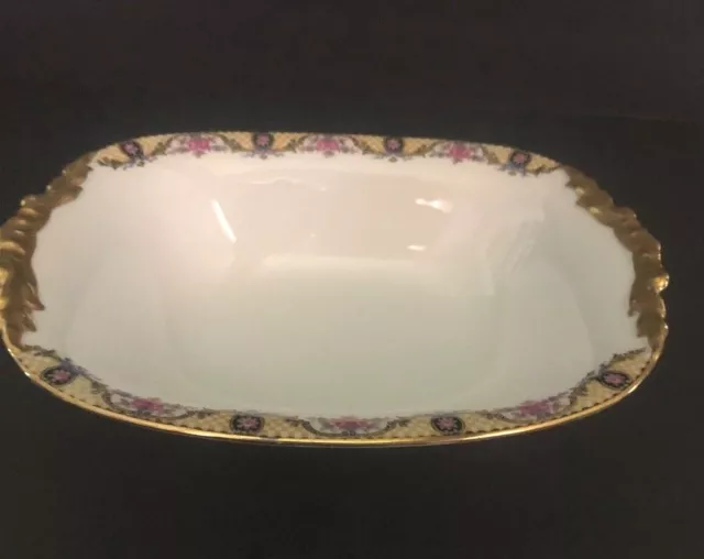 Antique Jean Pouyat Limoges France large oval serving bowl 1900s