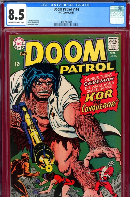 Doom Patrol #114 CGC GRADED 8.5 - Drake story - Premiani art - Bob Brown cover
