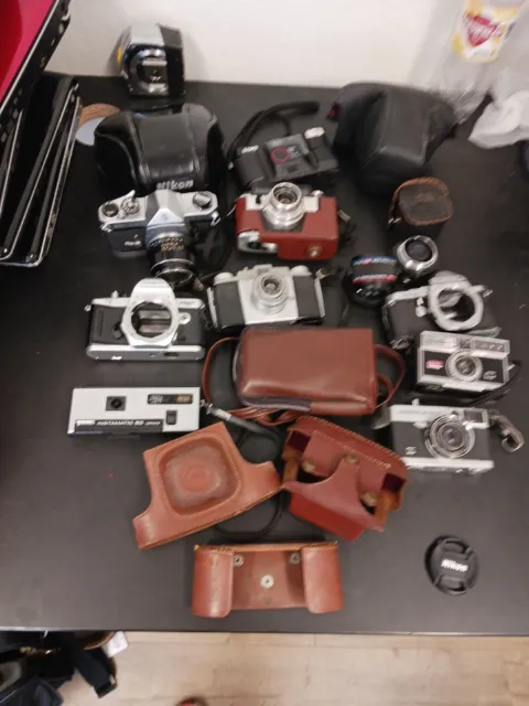 Vintage Film Camera Lot Untested Kodak Pentax Olympus Promaster AS IS