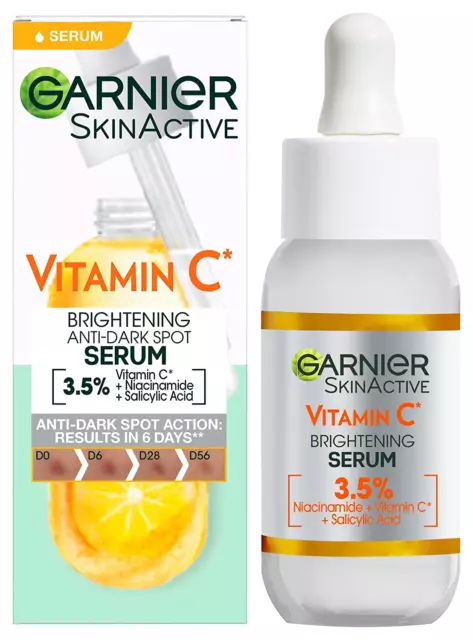 Garnier Skinactive Serum Gegen Dunkle Flecken, Gesichtsserum Mit Vitamin C Für J