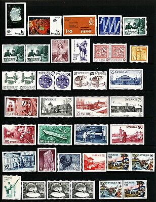 Sweden 1975 year set cpl including all pairs. Slania. MNH