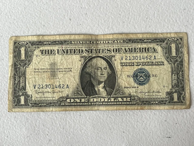 One Dollar 1957B Silver Certificates (BLUE SEAL) CIrculated