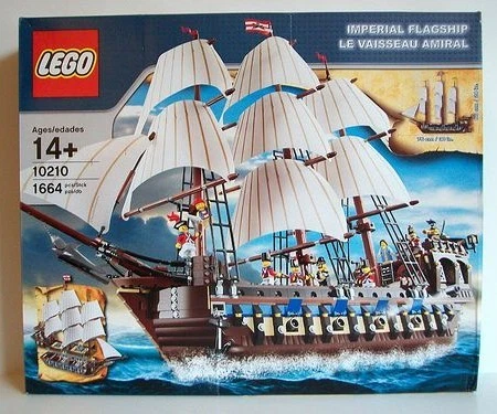 LEGO SET PIRATES 10210 Imperial Flagship Nave Galeone con box e