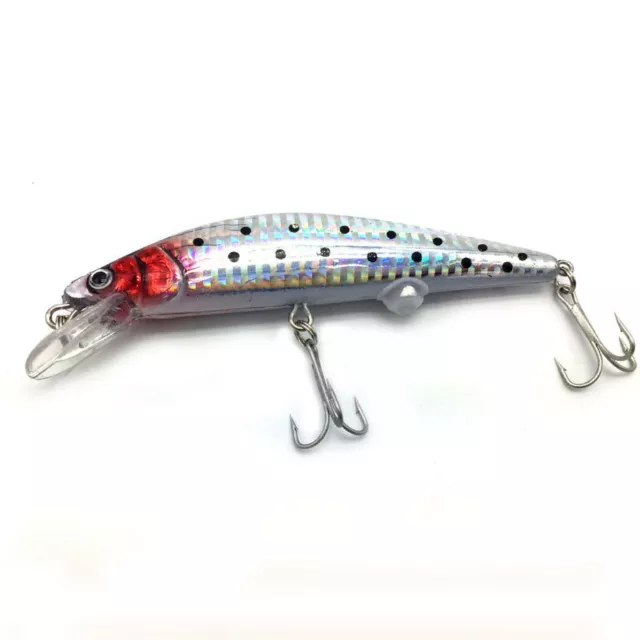 USB Rechargeable LED Lure Wobblers Electric Vibration Twitching Fishing Lures US