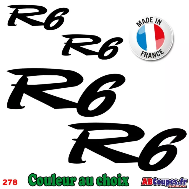 4 Stickers R6 - Autocollant adhésif Yamaha YZFR6 YZF - 278