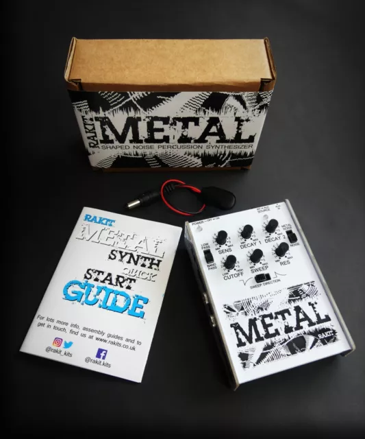 Kit saldatura fai da te Metal Synth di Rakit. Sintetizzatore a percussioni rumore a forma di 2