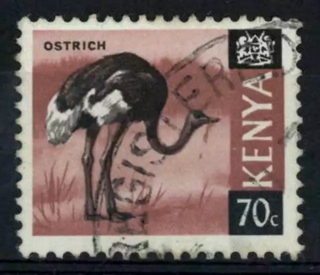 Kenya 1966-1971 SG#28, 70c Ostrich Chalk-Surfaced Paper Used #F4407