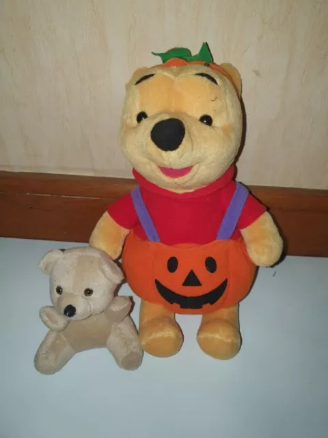 Winnie the Pooh, l'Ourson Halloween Peluche 1998 Mattel Et Petite Peluche Ours