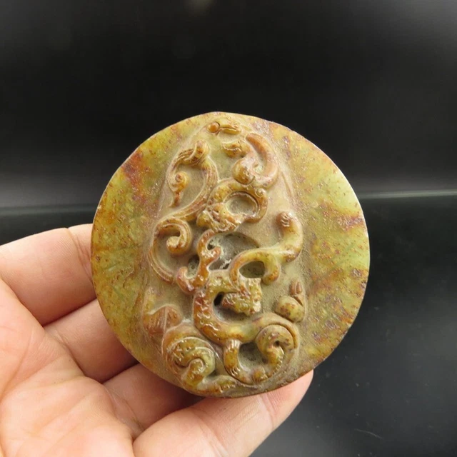 Chinese jade,Noble collection,collection,Antique dragon, seal  G(076)