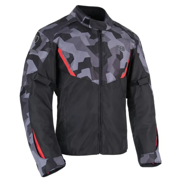 Oxford Delta 1.0 Waterproof Sports Textile Motorcycle Jacket Camo Fluo