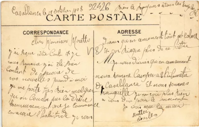 CPA AK Military MOROCCO CASABLANCA A Convoy of Camels on the Road (92426) 2
