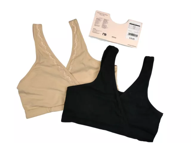 Maternity Nursing Bra Two Pack Mothercare T Shirt Type Support RRP