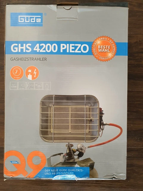 Güde Q9  geprüfter Gasheizstrahler, GHS 4200 PIEZO, neu mit OVP!