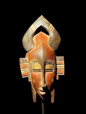 Vintage Hand Carved Wooden Tribal African Art Face Mask (Kpeliye'e) -2129