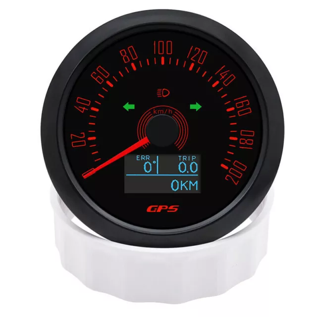 85mm 7 Farben GPS Tacho 3in1 Multifunktionsmessgerät mit Zahnradtrip 200 km/h