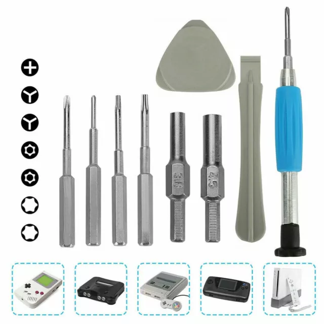 Screwdriver Bits+Handle +Pry Tool+Pick Tool For Nintendo Switch NES N64 NGC Wii