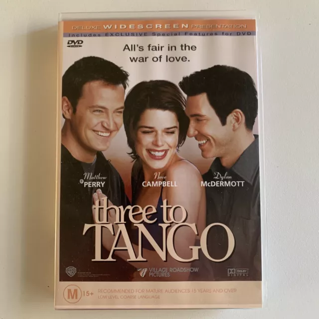 Three To Tango (DVD, 1999) PAL Region 4 (Matthew Perry, Neve Campbell, Dylan...