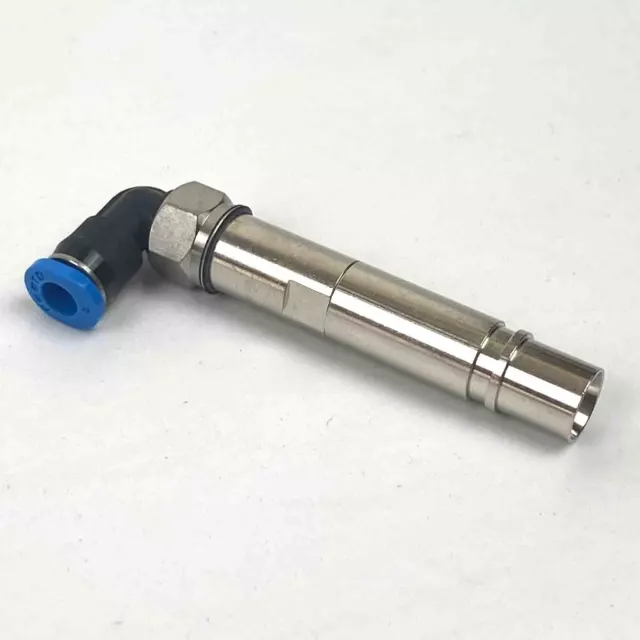 Contatto pneumatico Harting metallo con valvola di intercettazione per tubo Ø 4mm, inutilizzato