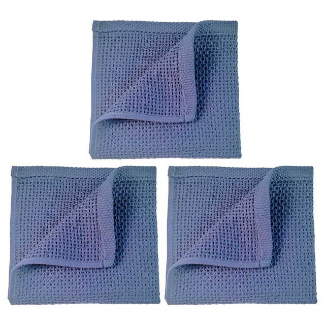 3 piezas toallas faciales fáciles de secar cara panal toallas de limpieza de textura algodón
