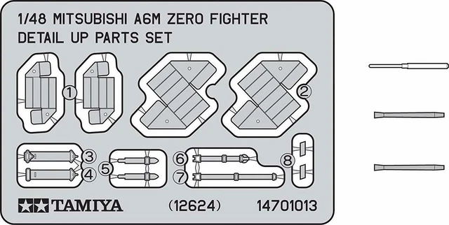 TAMIYA 1/48 NO.24 IJN Mitsubishi Type-0 Carrier Fighter Parts 12624 £13 ...