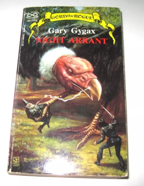 Night Arrant, Gord the Rogue by Gary Gygax, 1987 First US Edition. Good P/B