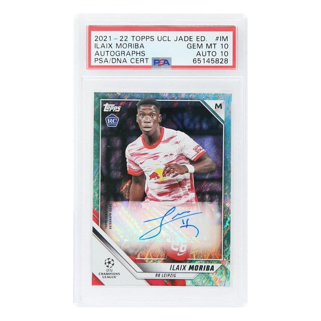 2021-22 Topps UCL Jade Edition Soccer Ilaix Moriba /250 Auto PSA 10 AUTO 10