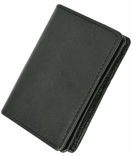 RFID Mens Slim Front Pocket Wallet Genuine Leather Bifold ID/Credit Card Holder 6