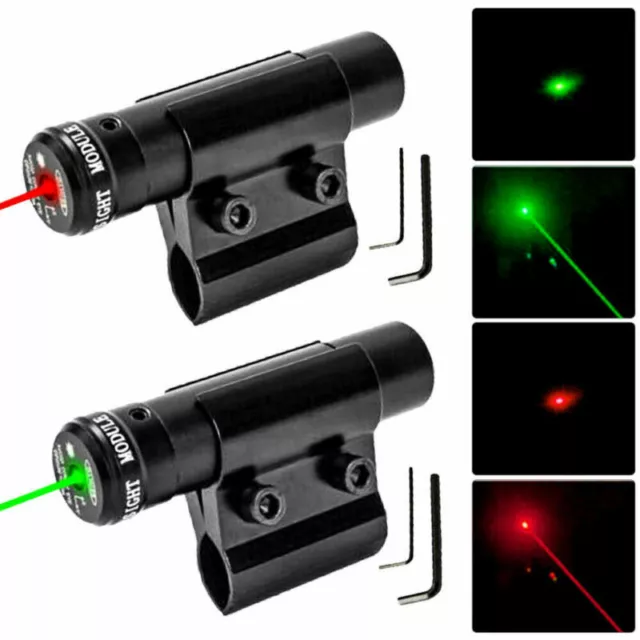 Red/Green Laser Beam Scope For Rifle Pistol Dot Sight With Barrel Mount Hunting