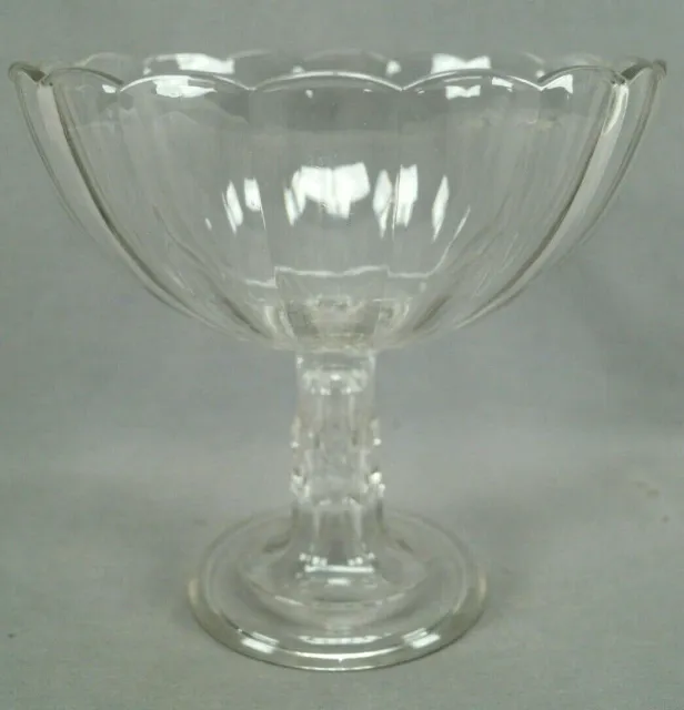 EAPG Early American Pattern Glass Huber Flint Glass Compote Circa 1860s