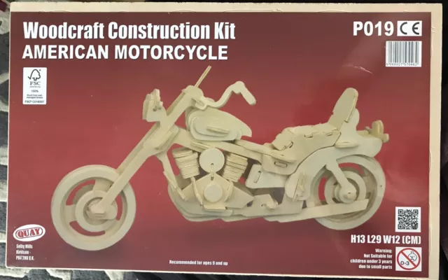 American Motorcycle Harley Davidson And Deer Head Woodcraft Construction kits