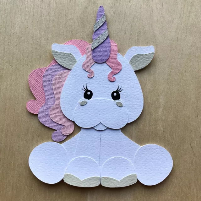 UNICORN paper piecing / die cut for scrapbooking or card making