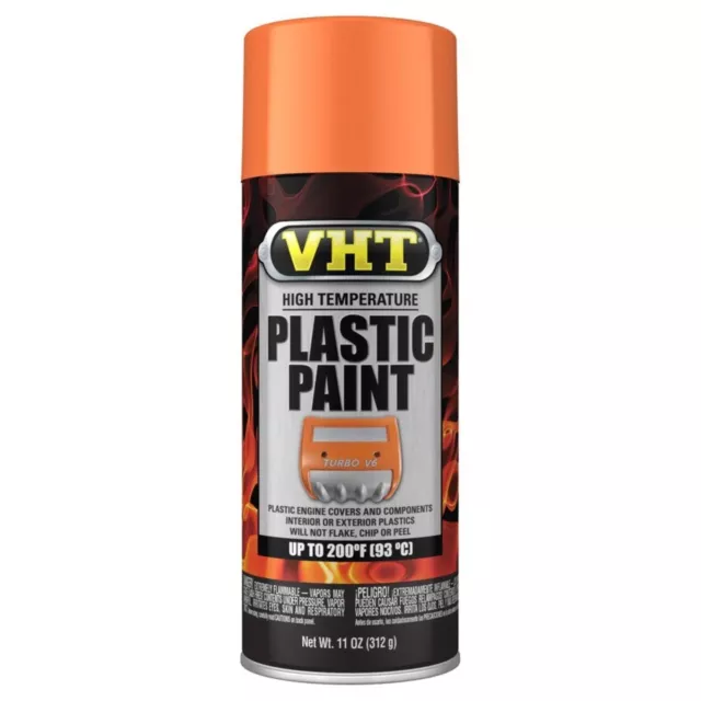 1 x VHT vernice plastica per auto ad alta temperatura, arancione - aerosol 312 g (11 once)