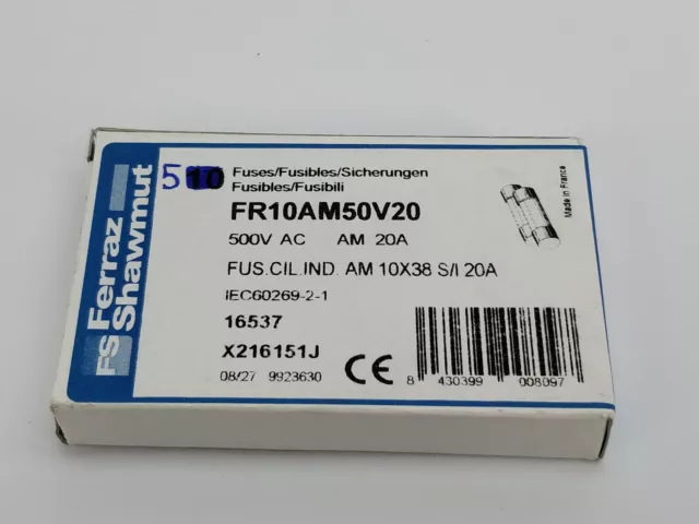 FERRAZ SHAWMUT FR10AM50V20 5 Scp Fusibles 3