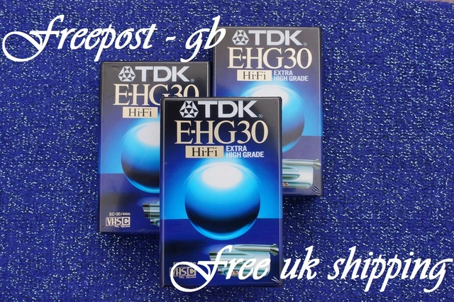 3 X TDK EC-30 Vhs-C Caméscope Vidéo Cassettes / Extra Haute Qualité Ehg Gamme
