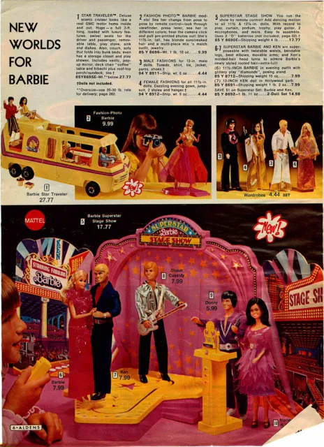 1978 ADVERT 4 Pg Doll Barbie Ken Donny Marie Charlie's Angels Shaun Cassidy