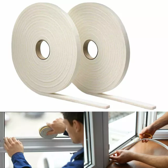 Draught Excluder Self-adhesive Tape Seal Window Door Foam Insulation Strip NLS00