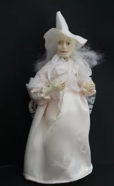 Dolls House Miniature Polymer Clay, Detta's Darling Ghost Witch 1-12TH Scale