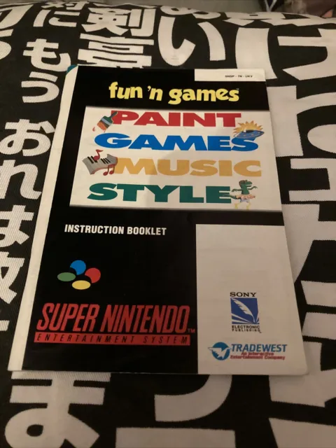 Super Nintendo / SNES - Fun N Games - Instruction Manual / Booklet