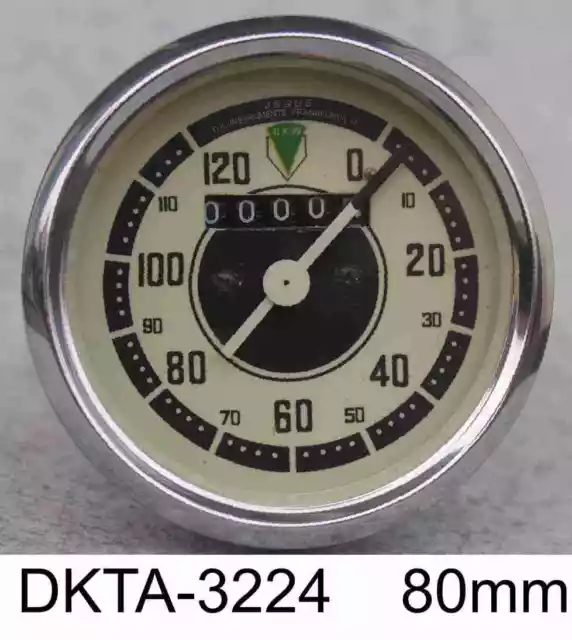 DKW, Auto-Union, SB +NZ 200 250 350, Tachometer,  Ø 80mm, NEU, 120km/h, Oldtimer