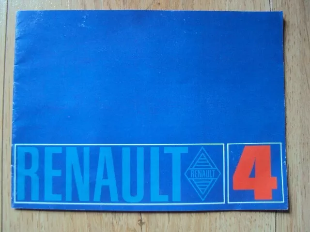Brochure Catalogue Publicitaire Renault 4 1968