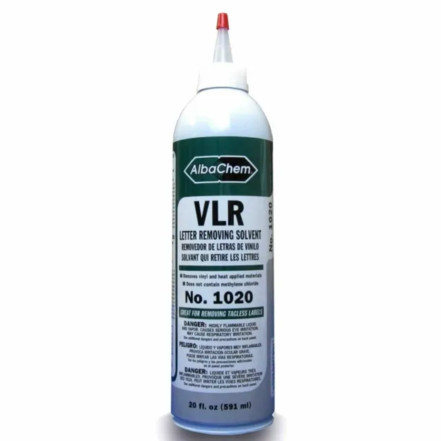 VLR Vinyl Letter Remover HTV Heat Transfer Solvent 20 Fl. Oz. Made In USA