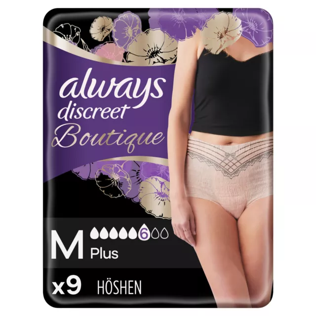 Always Discreet Boutique Hose plus Unterwäsche mittelempfindliche Blase 9er-Pack