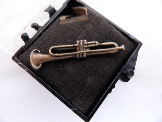 Trumpet Tie Tack Necktie Band Music French Horn Lapel Hat Pin Jacket Trombone